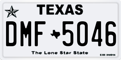TX license plate DMF5046