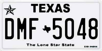 TX license plate DMF5048