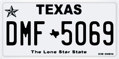 TX license plate DMF5069
