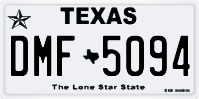 TX license plate DMF5094