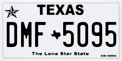 TX license plate DMF5095