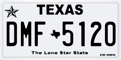 TX license plate DMF5120