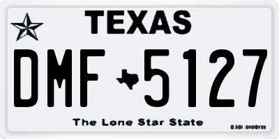 TX license plate DMF5127