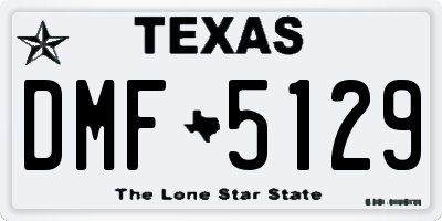 TX license plate DMF5129