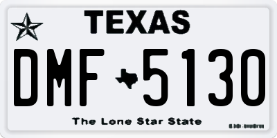 TX license plate DMF5130
