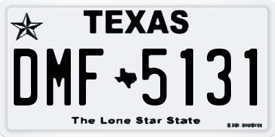 TX license plate DMF5131