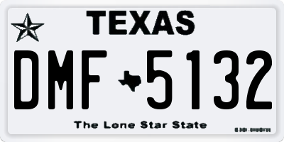 TX license plate DMF5132