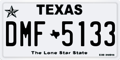TX license plate DMF5133