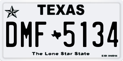 TX license plate DMF5134