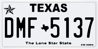 TX license plate DMF5137