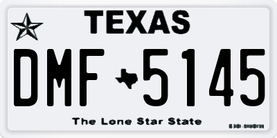 TX license plate DMF5145