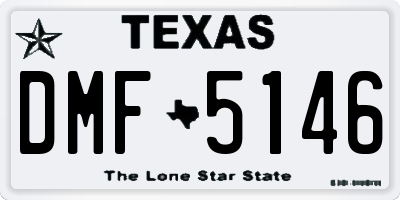 TX license plate DMF5146