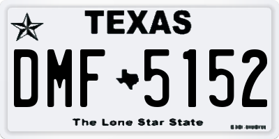 TX license plate DMF5152