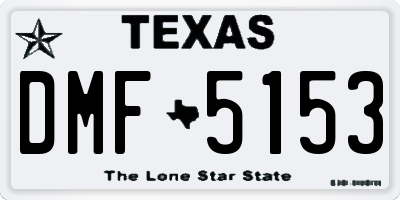 TX license plate DMF5153