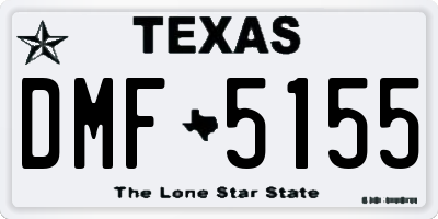TX license plate DMF5155