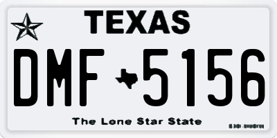 TX license plate DMF5156