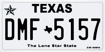 TX license plate DMF5157