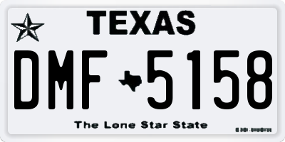 TX license plate DMF5158