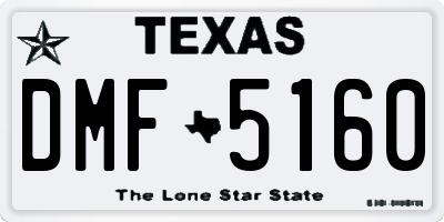 TX license plate DMF5160
