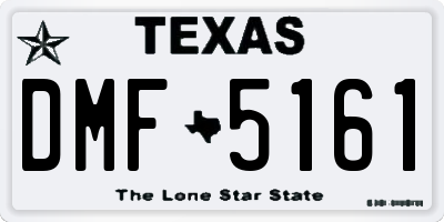 TX license plate DMF5161