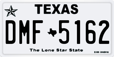 TX license plate DMF5162
