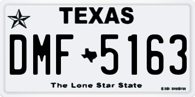 TX license plate DMF5163