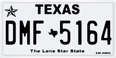 TX license plate DMF5164