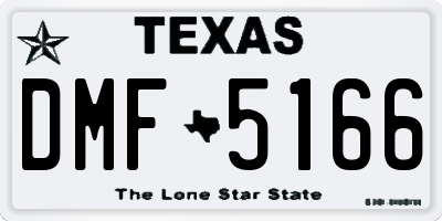 TX license plate DMF5166