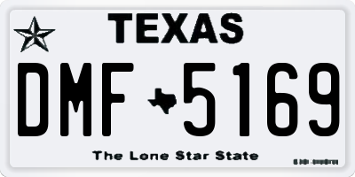 TX license plate DMF5169