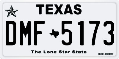 TX license plate DMF5173
