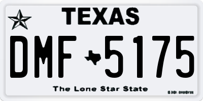 TX license plate DMF5175
