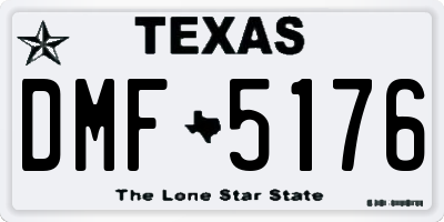 TX license plate DMF5176
