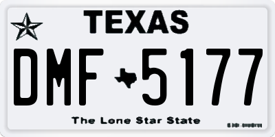TX license plate DMF5177