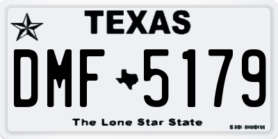 TX license plate DMF5179