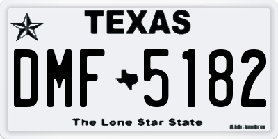 TX license plate DMF5182