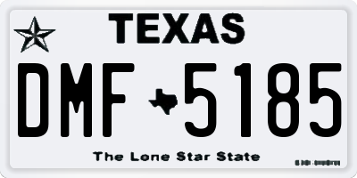 TX license plate DMF5185