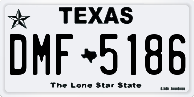TX license plate DMF5186