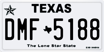 TX license plate DMF5188