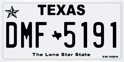 TX license plate DMF5191
