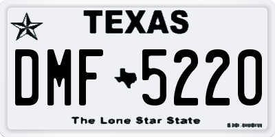 TX license plate DMF5220