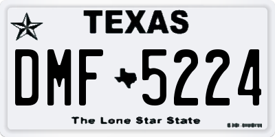 TX license plate DMF5224