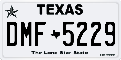 TX license plate DMF5229