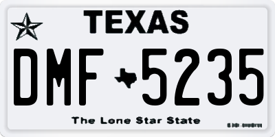 TX license plate DMF5235