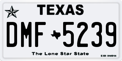 TX license plate DMF5239