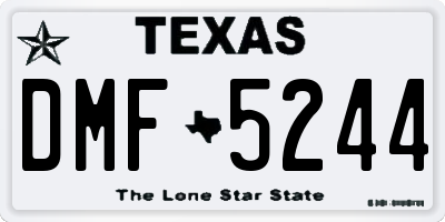TX license plate DMF5244