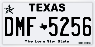 TX license plate DMF5256
