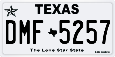 TX license plate DMF5257