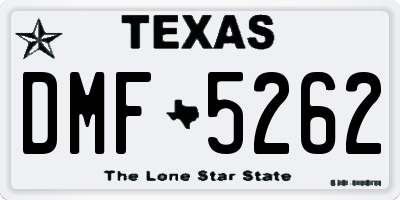 TX license plate DMF5262