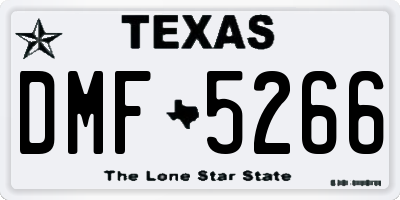 TX license plate DMF5266
