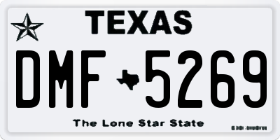 TX license plate DMF5269